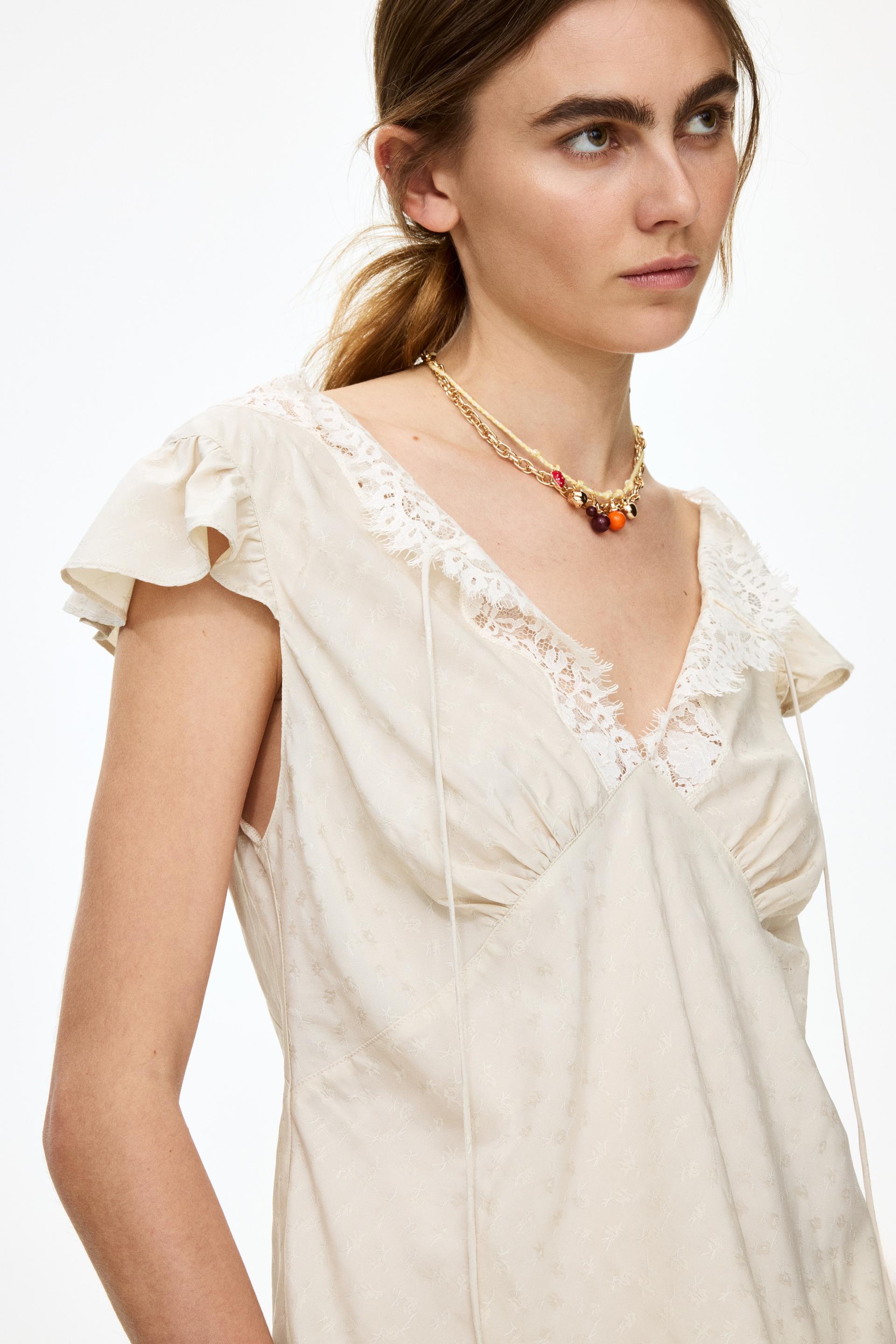 jacquard-weave top