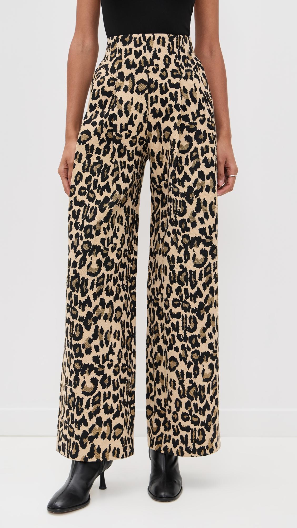 jacquard wide leg pants