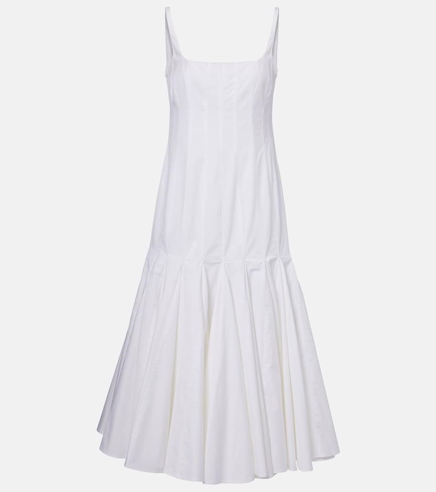 jacquemus agave cotton poplin midi dress