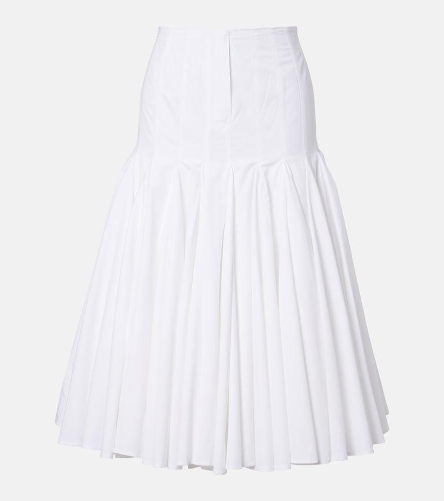 jacquemus agave cotton poplin midi skirt