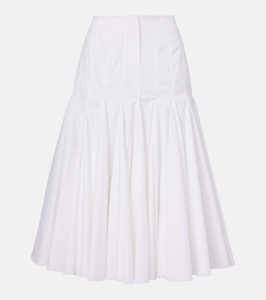 jacquemus agave cotton poplin midi skirt
