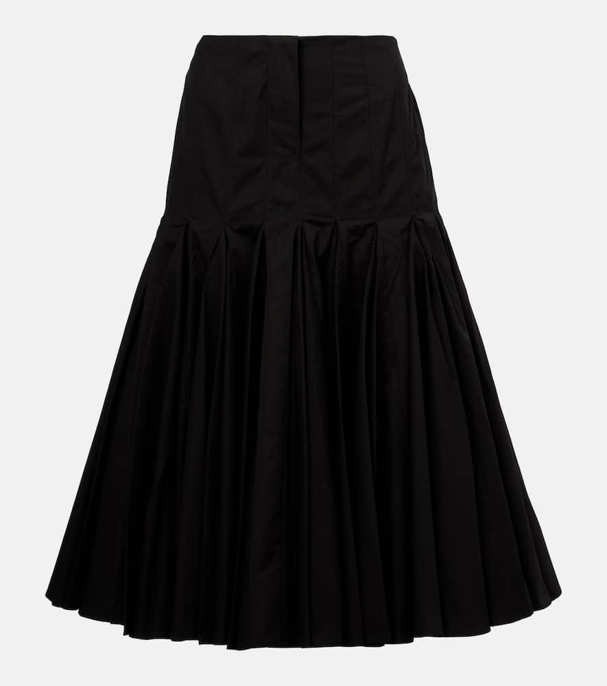 jacquemus agave flared cotton poplin midi skirt