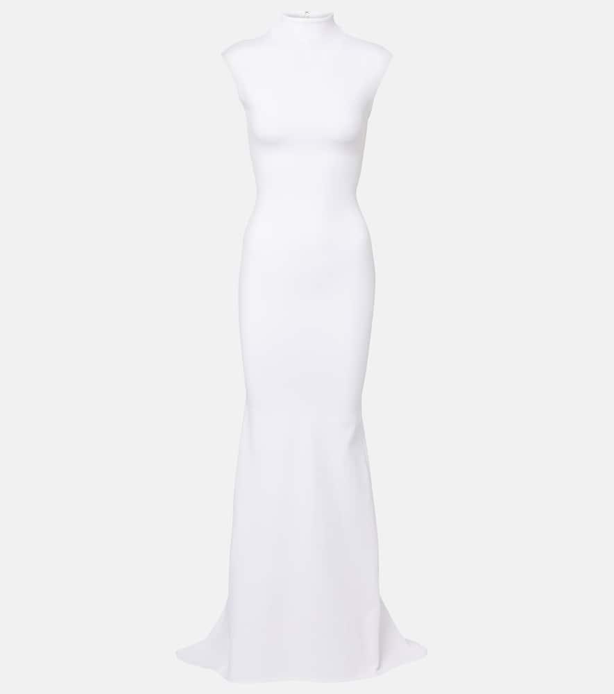 jacquemus alba crêpe jersey maxi dress