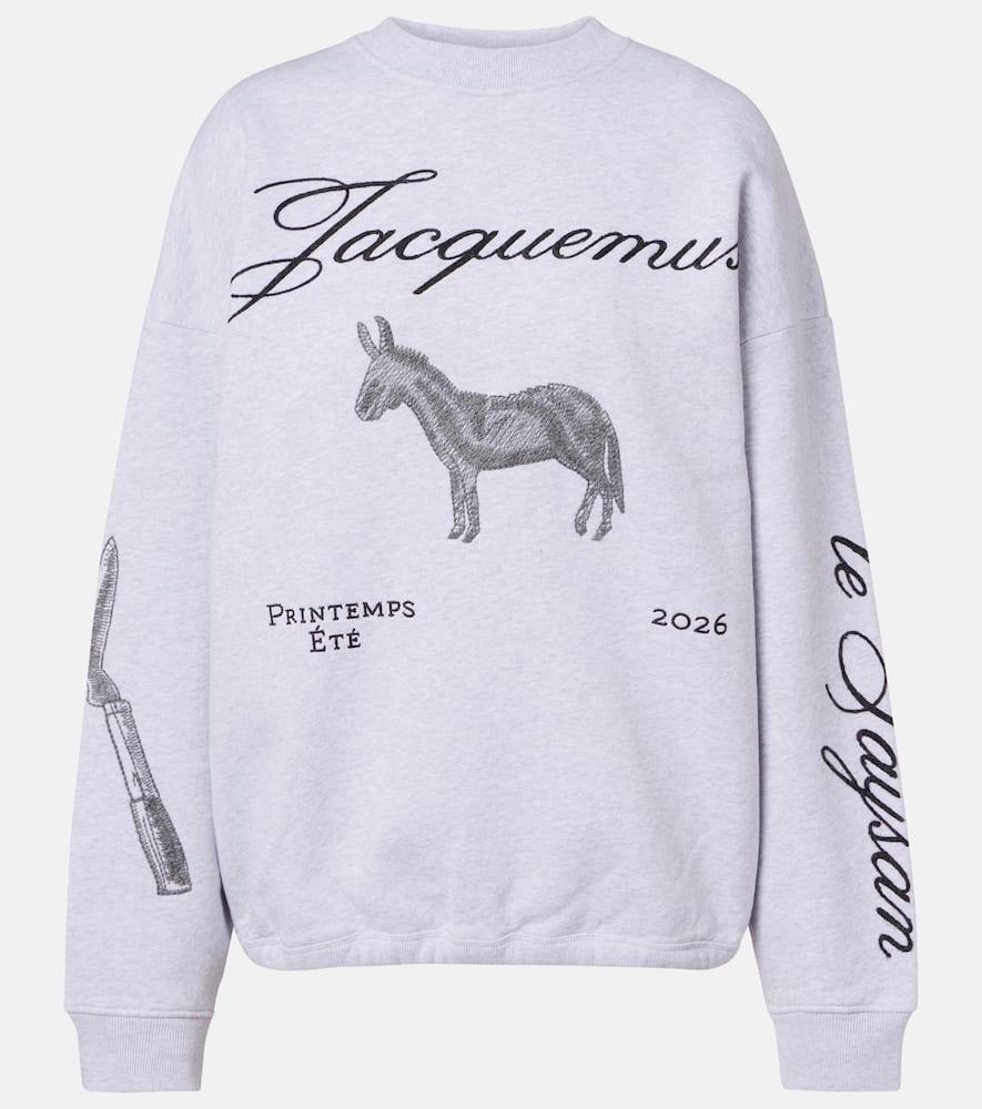 jacquemus ane embroidered cotton sweatshirt