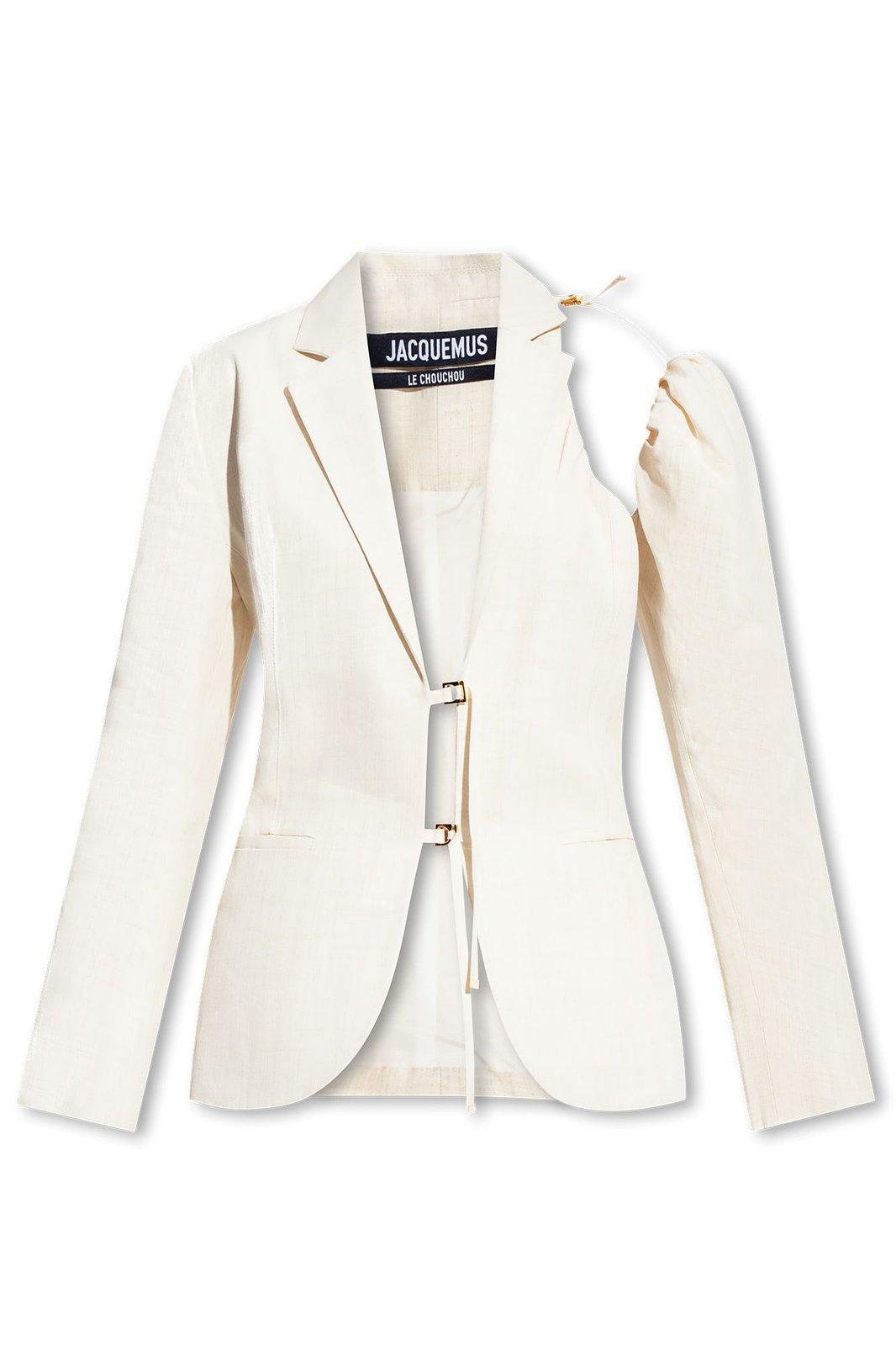 jacquemus asymmetric sleeve blazer