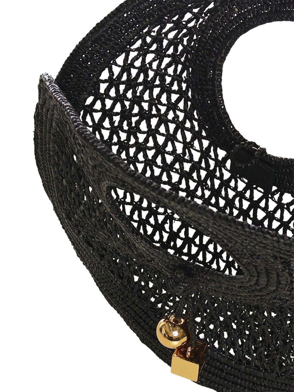 jacquemus bags black principal:raffia - women