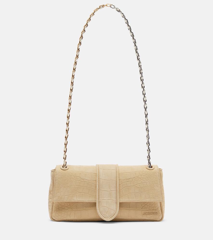 jacquemus bambino chaîne suede shoulder bag