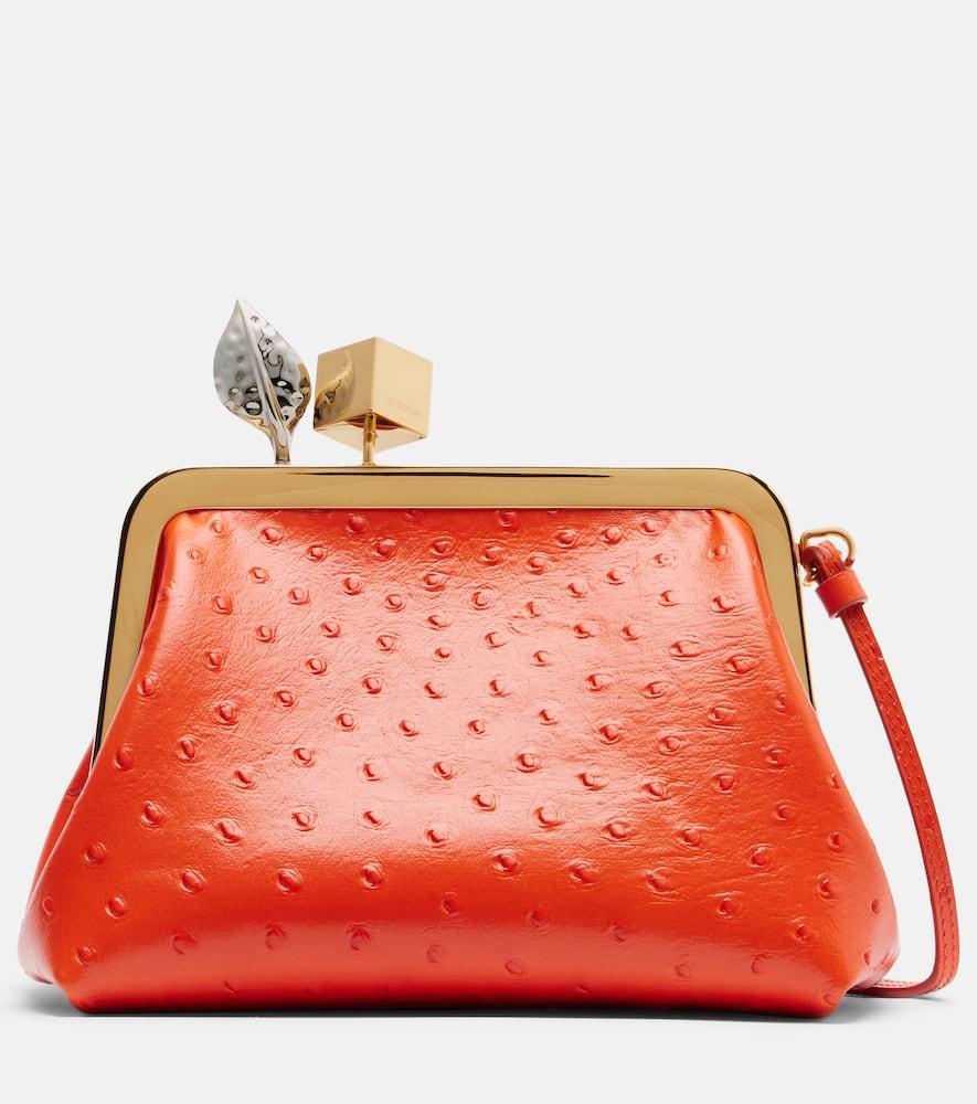 jacquemus berlingot small leather clutch