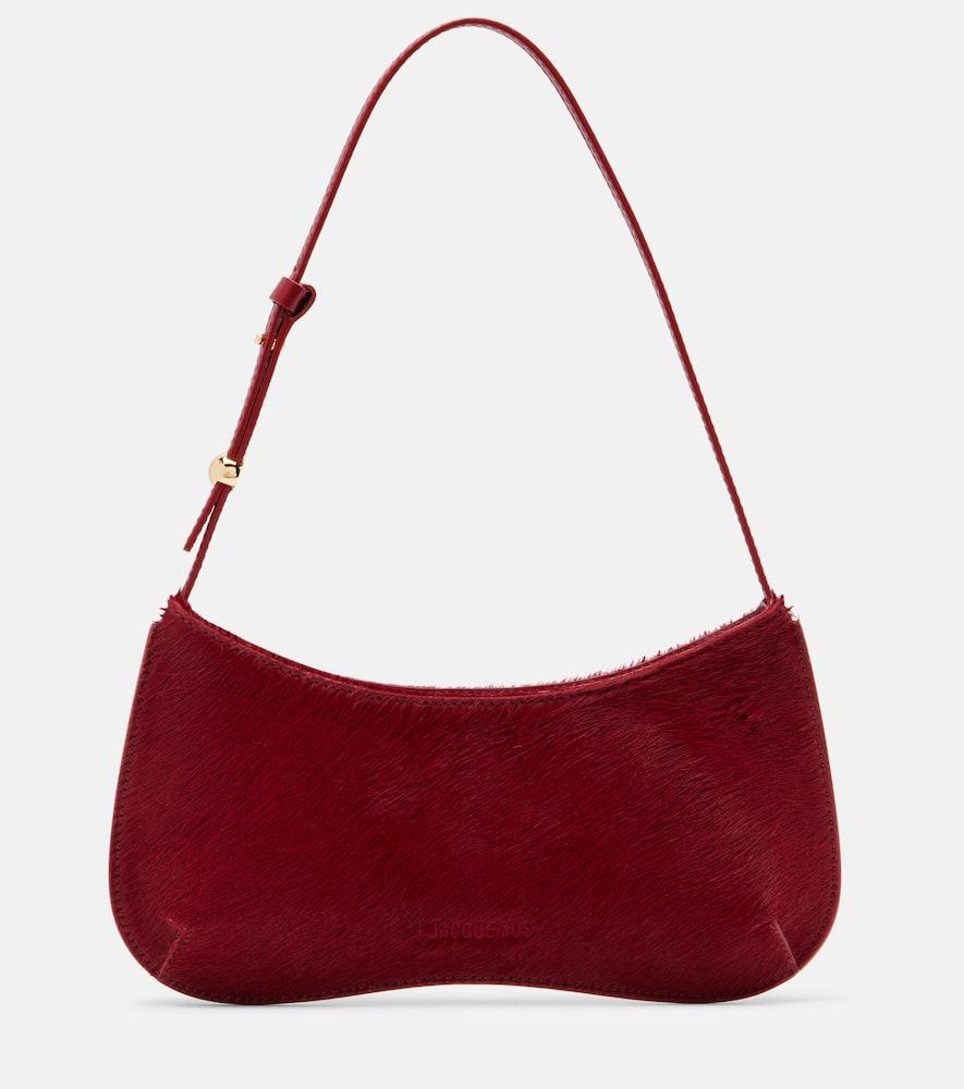 jacquemus bisou calf hair shoulder bag