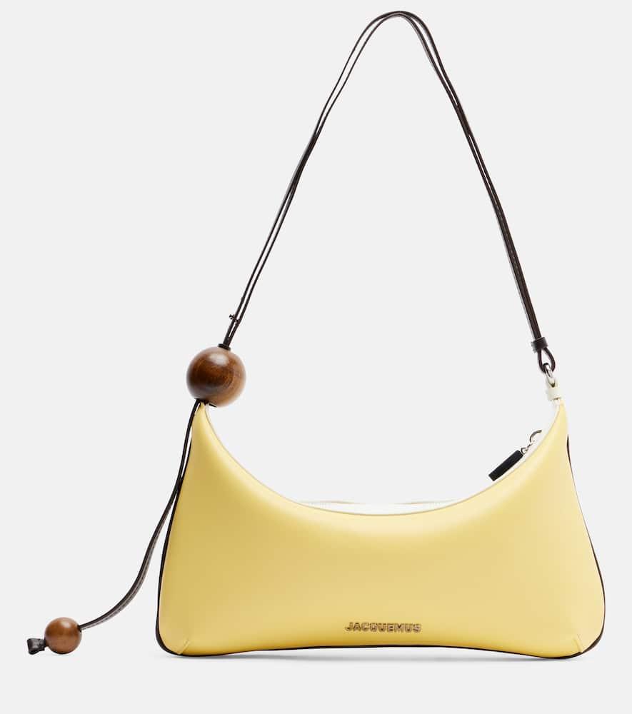 jacquemus bisou large leather shoulder bag