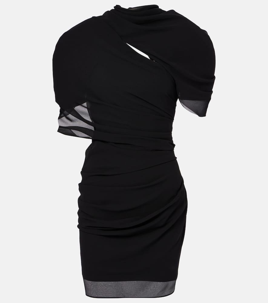 jacquemus castagna draped chiffon minidress