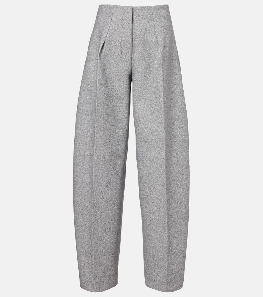 jacquemus curvo cotton and wool wide