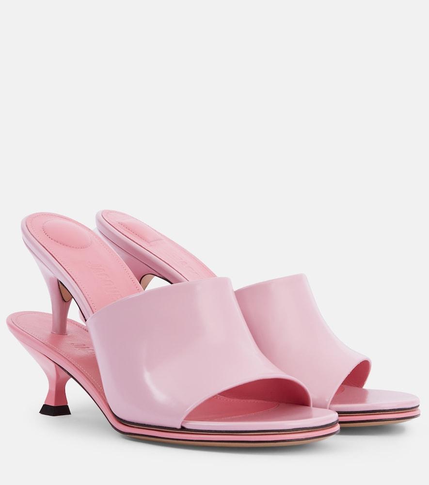 jacquemus doubles leather mules