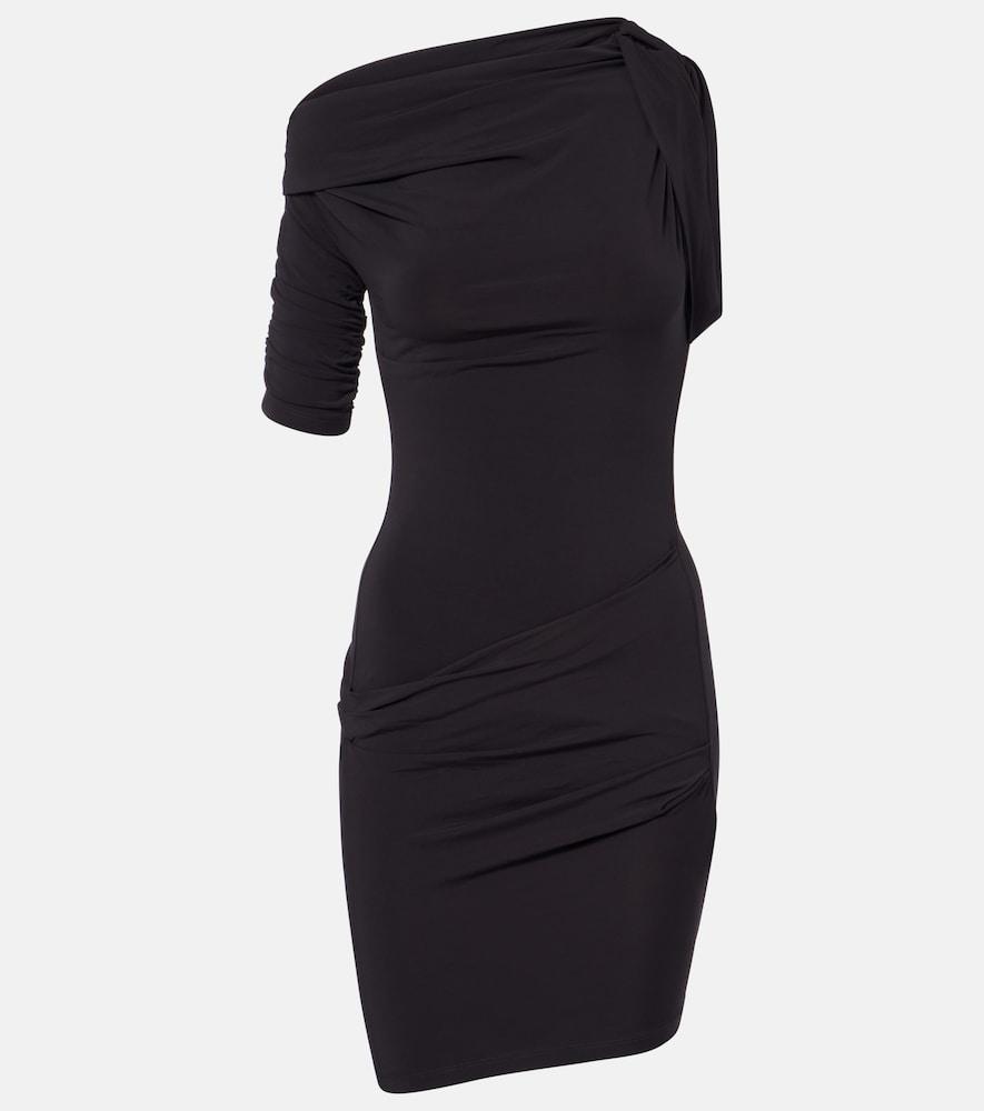 jacquemus drapeado jersey minidress