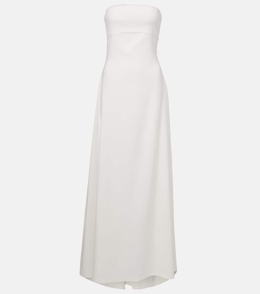 jacquemus draped bustier gown