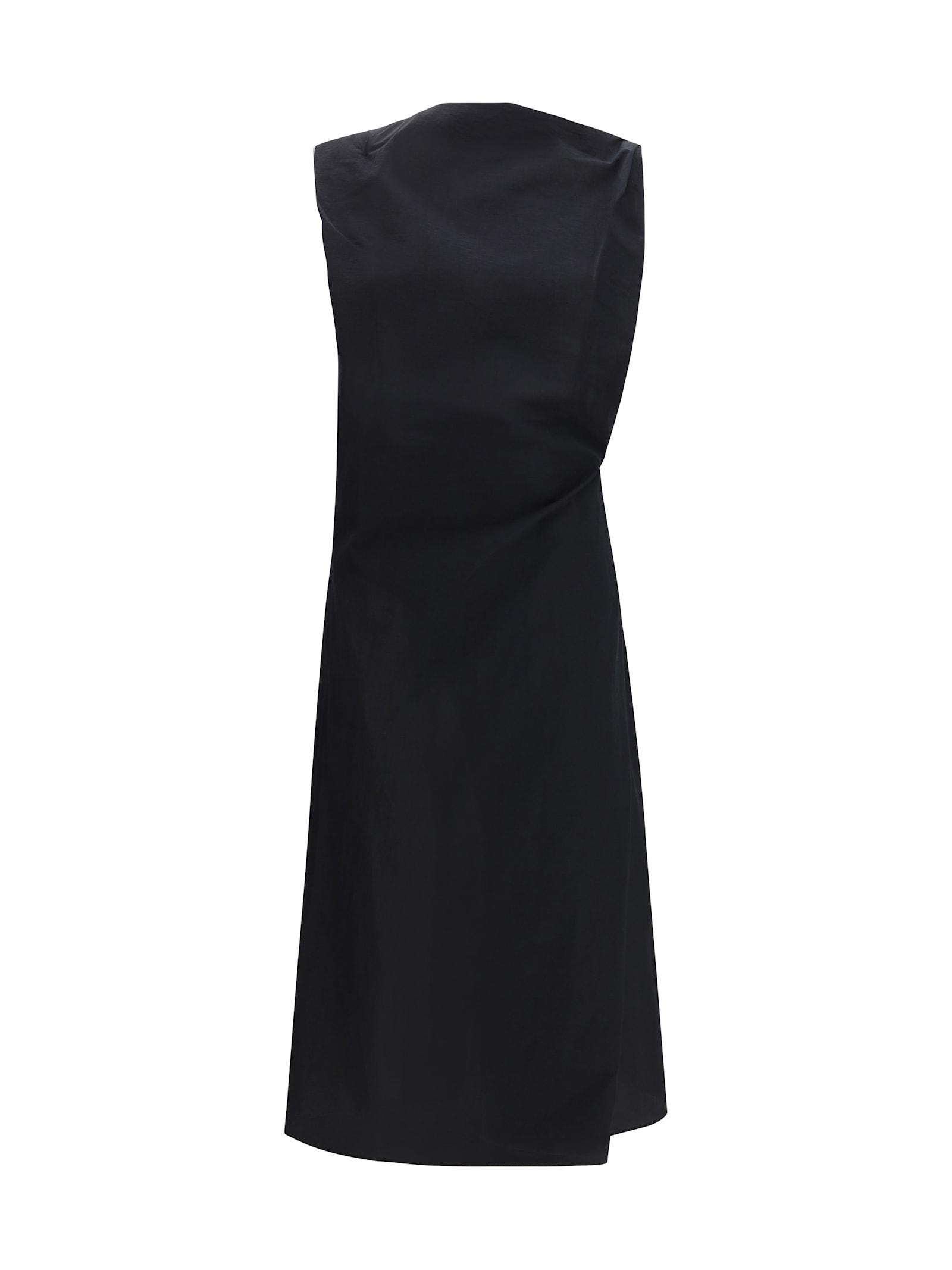 jacquemus drapped midi dress