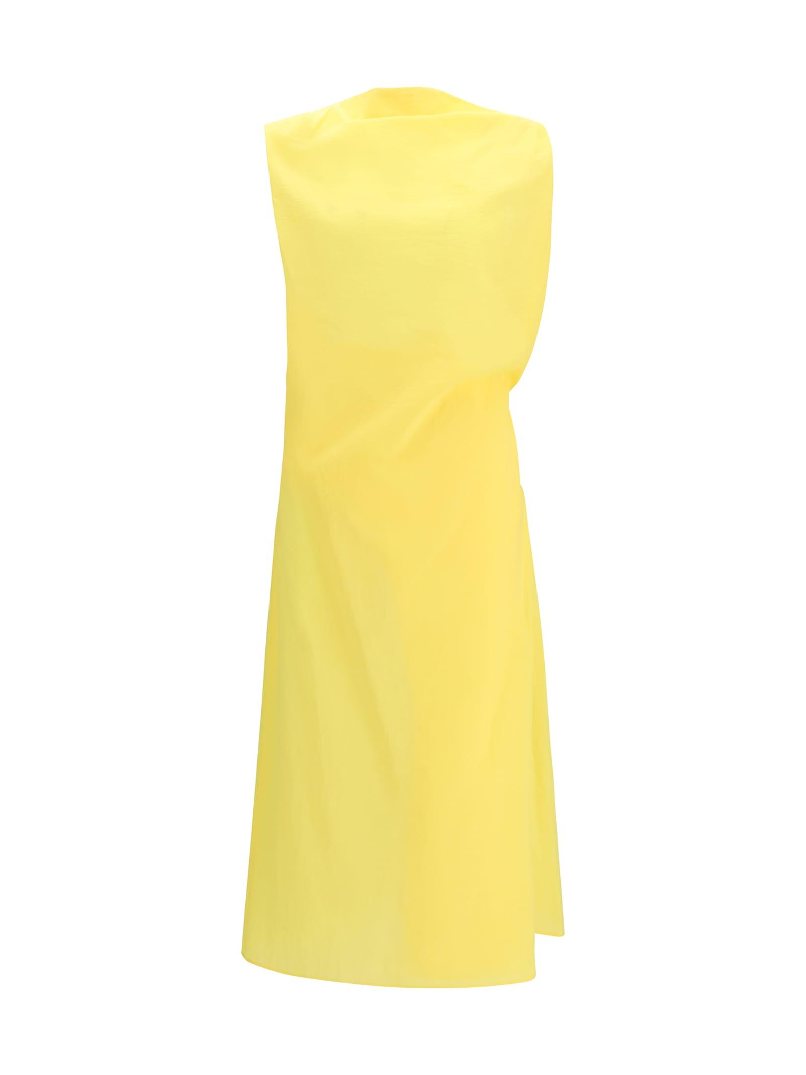 jacquemus drapped midi dress
