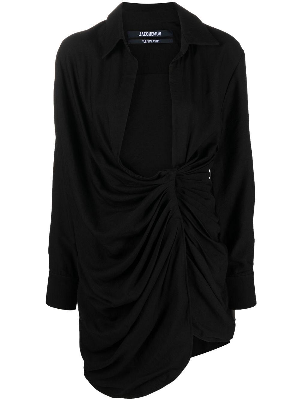 jacquemus dresses black viscose polyamide - women