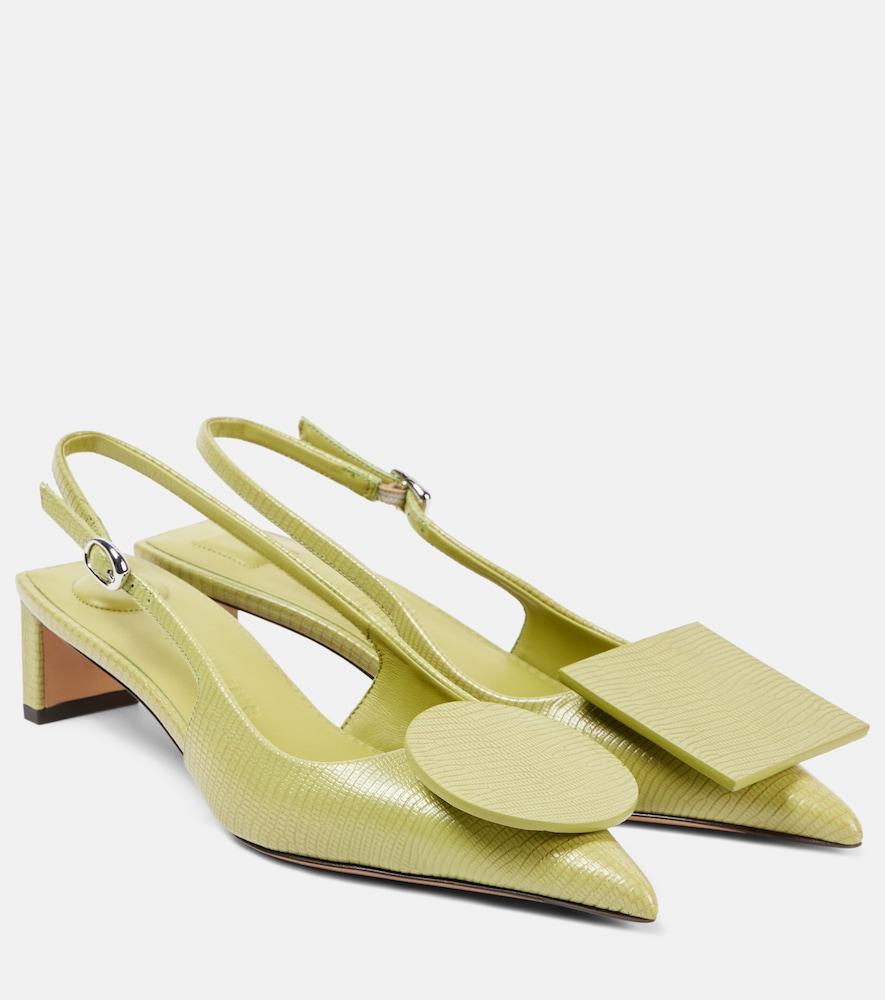 jacquemus duelo 40 leather slingback pumps