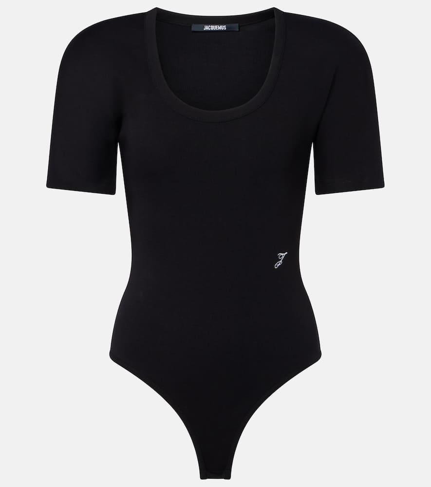 jacquemus embroidered cotton bodysuit