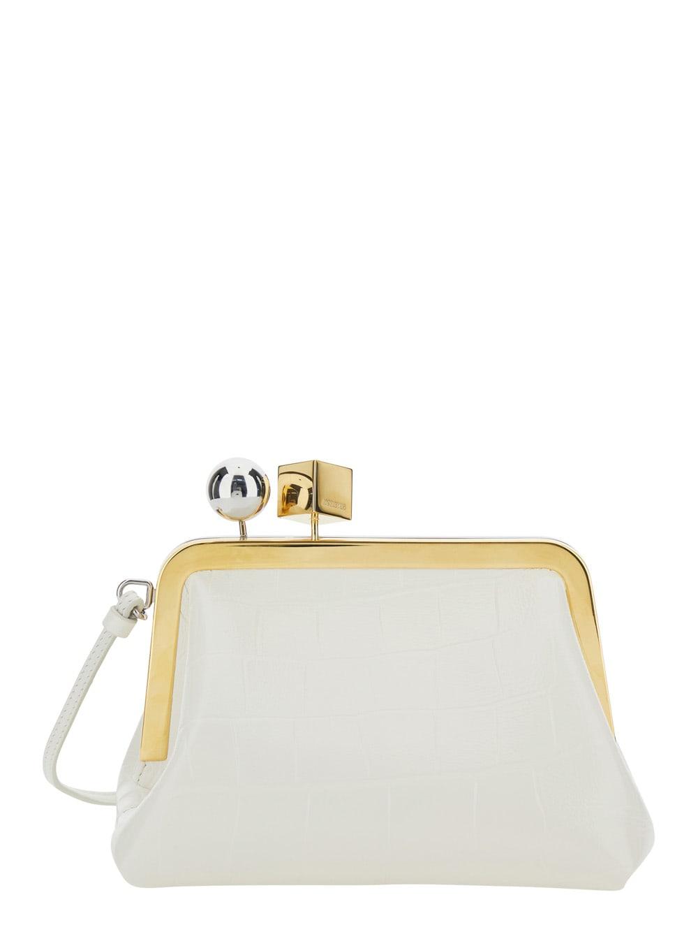 jacquemus handbag le berlingot with white leather details for women