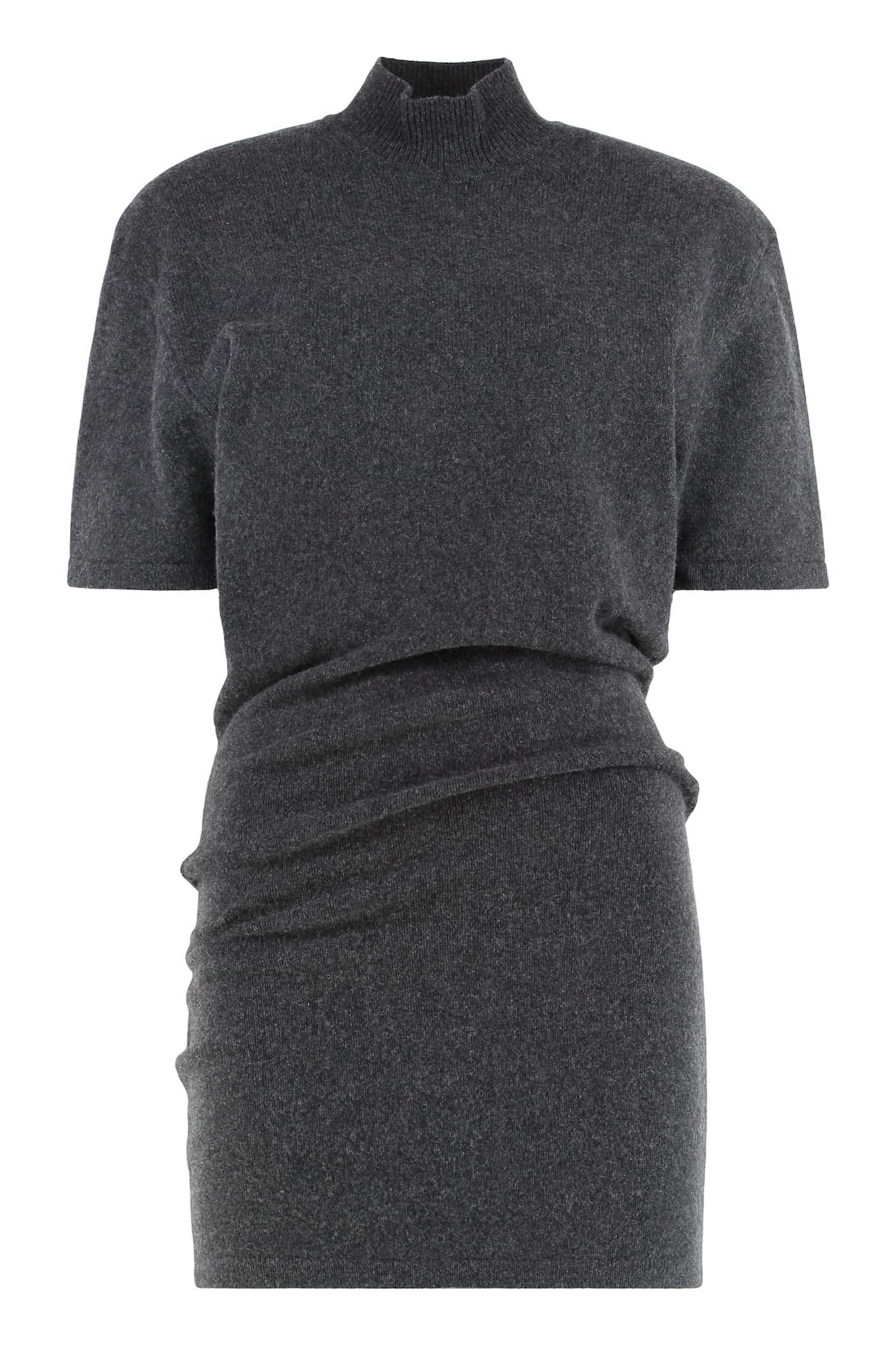 jacquemus i live in a chestnut knitted dress.