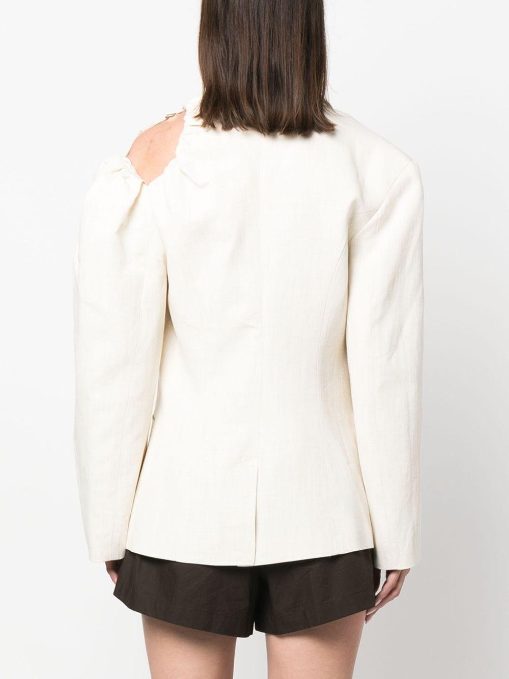 jacquemus jackets white outer: linen/flax - women