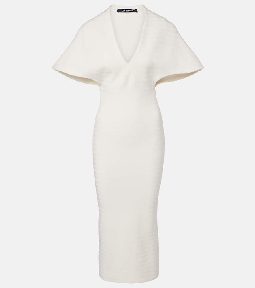 jacquemus knitted midi dress