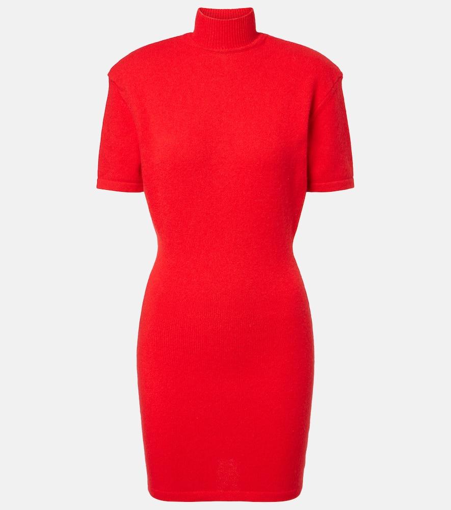 jacquemus knitted wool and cashmere minidress