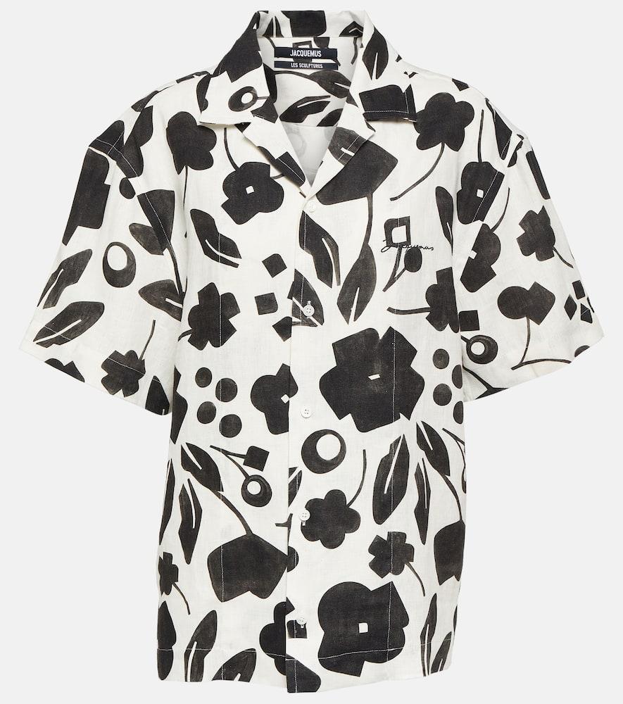 jacquemus la chemise jean printed linen shirt