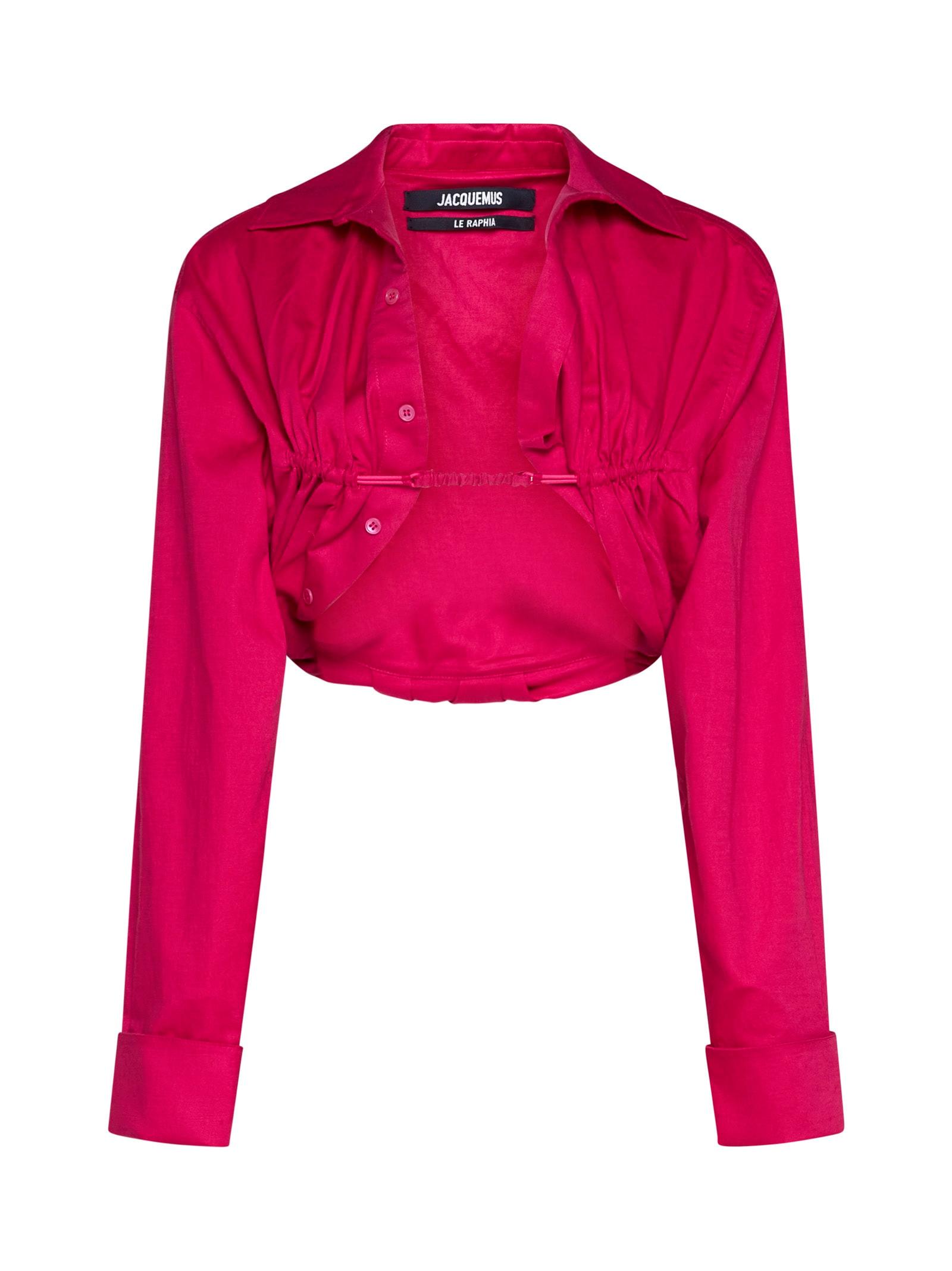 jacquemus la chemise machou fuchsia
