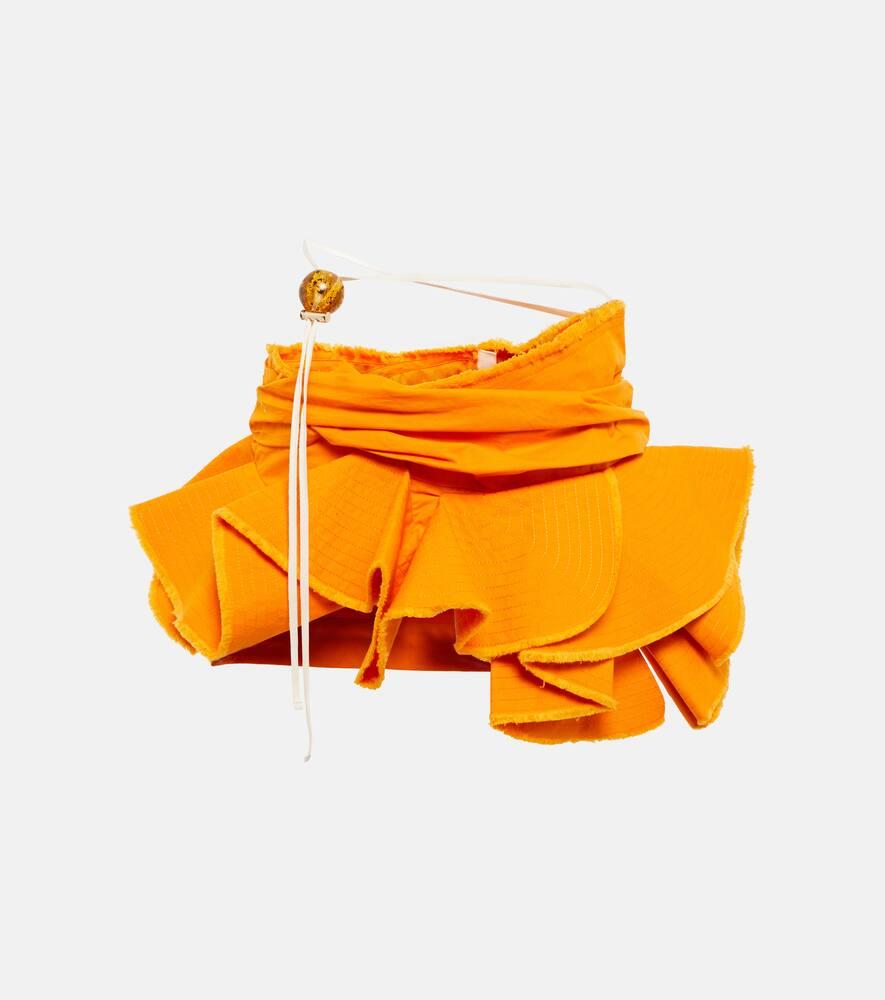 jacquemus la jupe artichaut cotton miniskirt