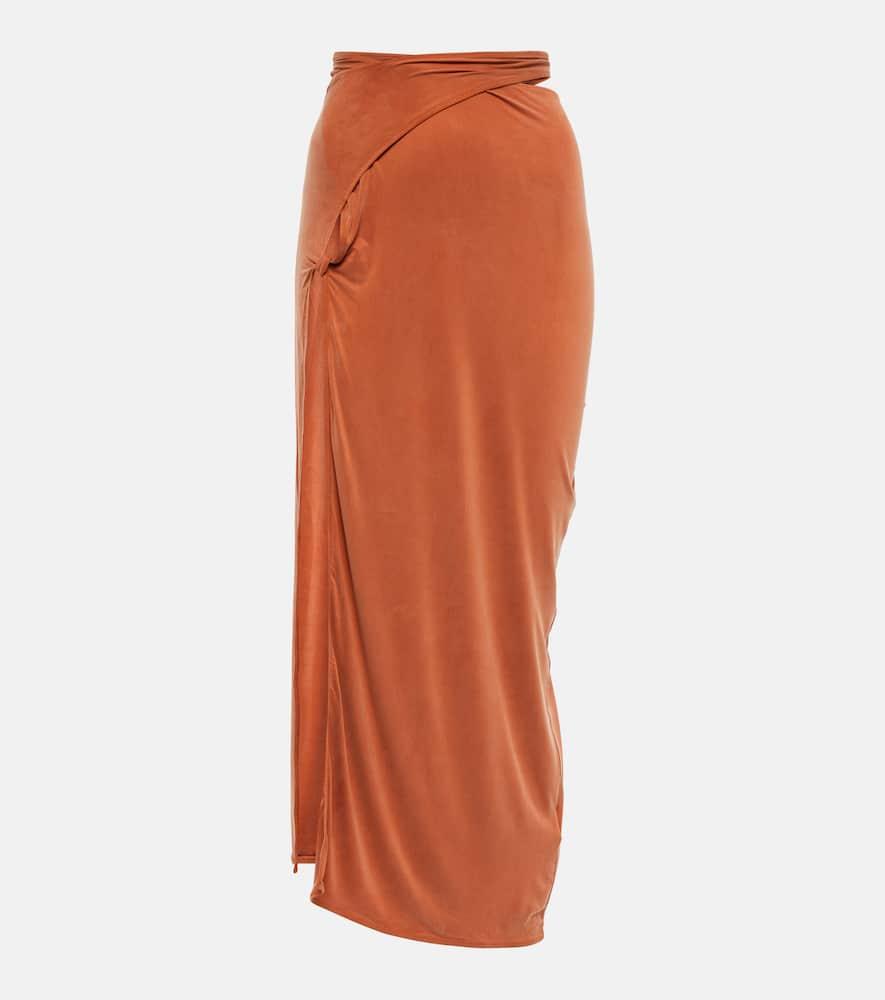 jacquemus la jupe espelho jersey midi skirt