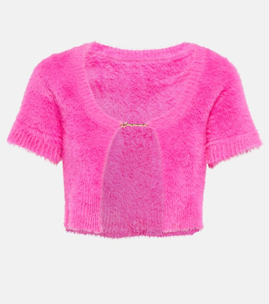 jacquemus la maille neve cropped cardigan