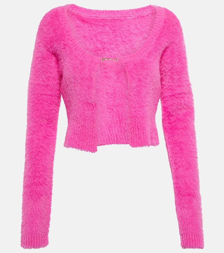 jacquemus la maille neve cropped cardigan