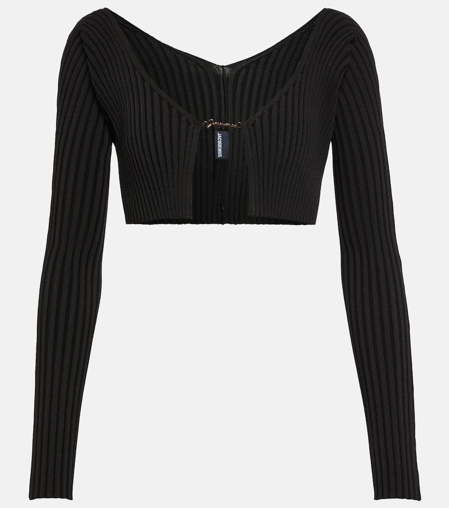 jacquemus la maille pralù cropped cardigan