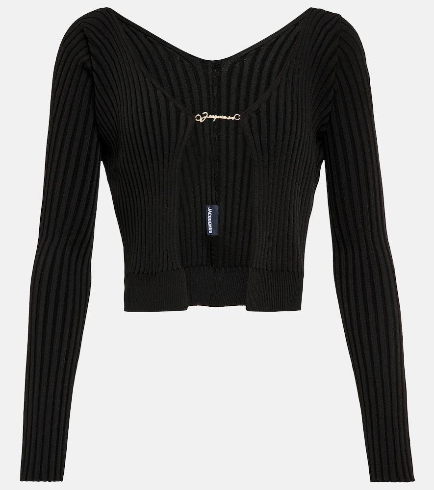 jacquemus la maille pralù longue logo cardigan