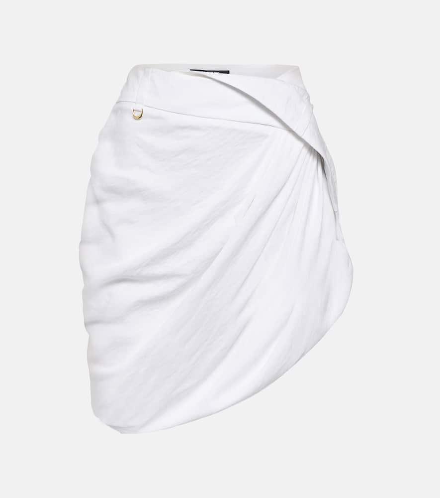 jacquemus la mini jupe saudade draped miniskirt