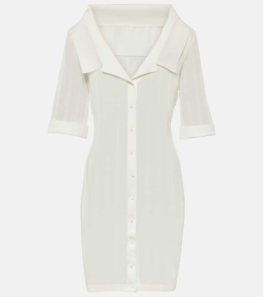 jacquemus la mini robe manta jersey shirt dress