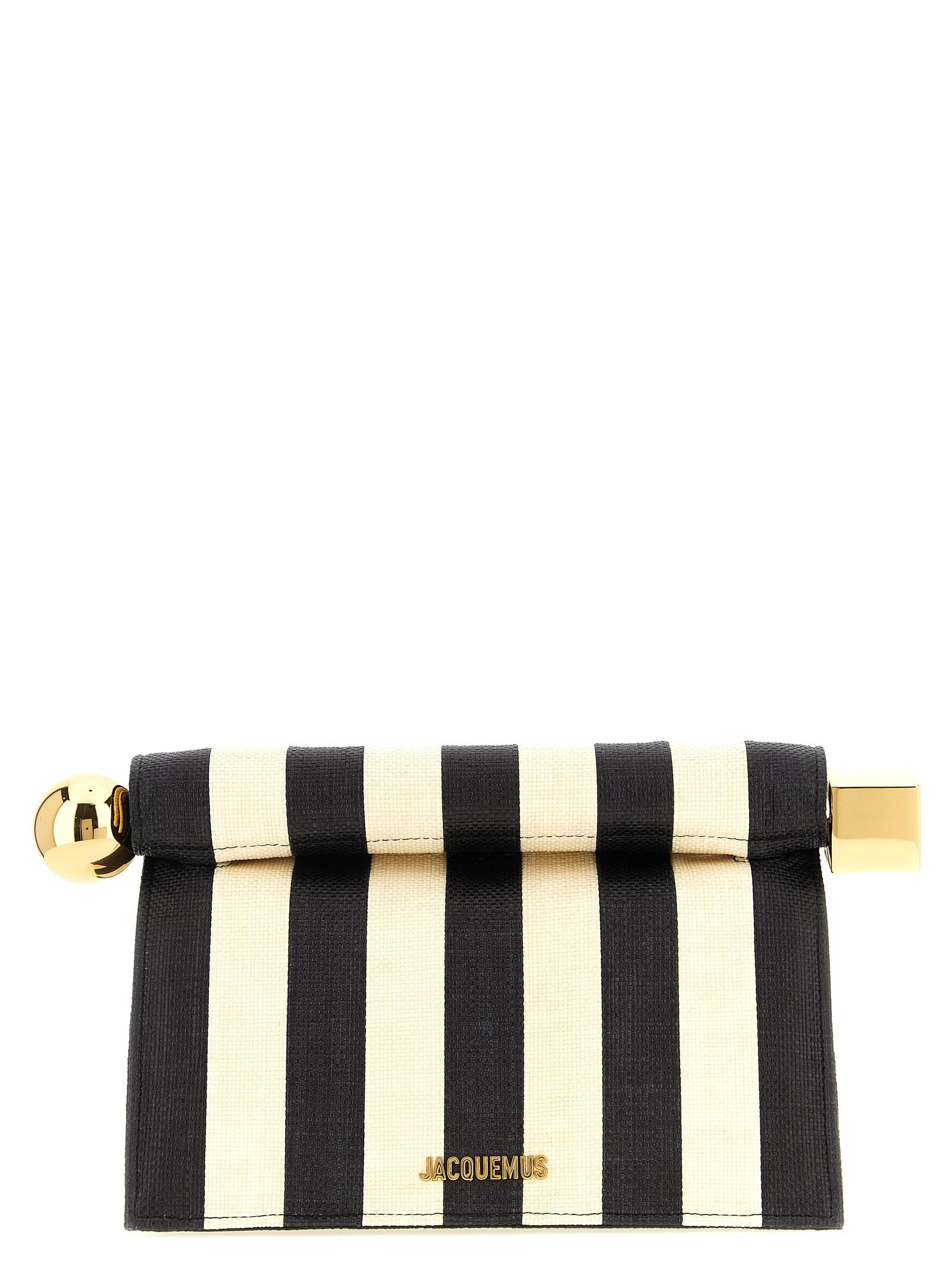 jacquemus la pochette rond carré clutch multicolor polyamide - women