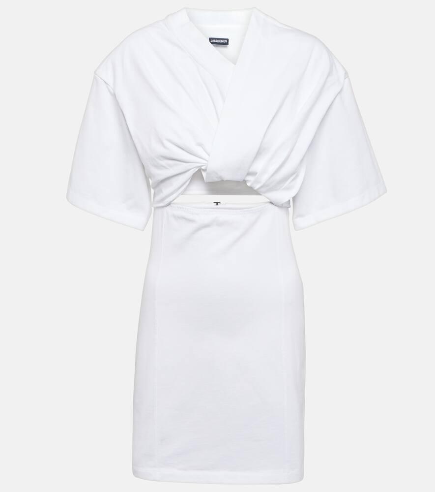 jacquemus la robe bahia gathered minidress