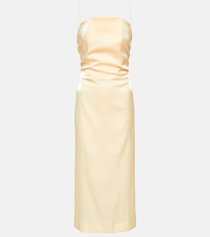 jacquemus la robe carino satin midi dress