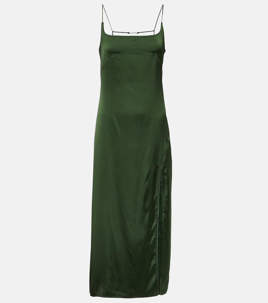 jacquemus la robe notte satin slip dress