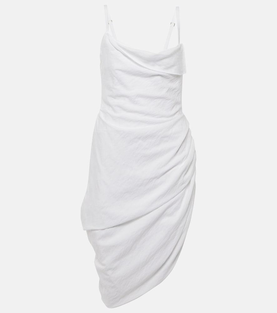 jacquemus la robe saudade draped minidress