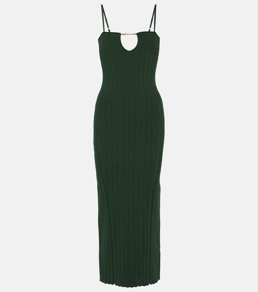 jacquemus la robe sierra bretelles midi dress