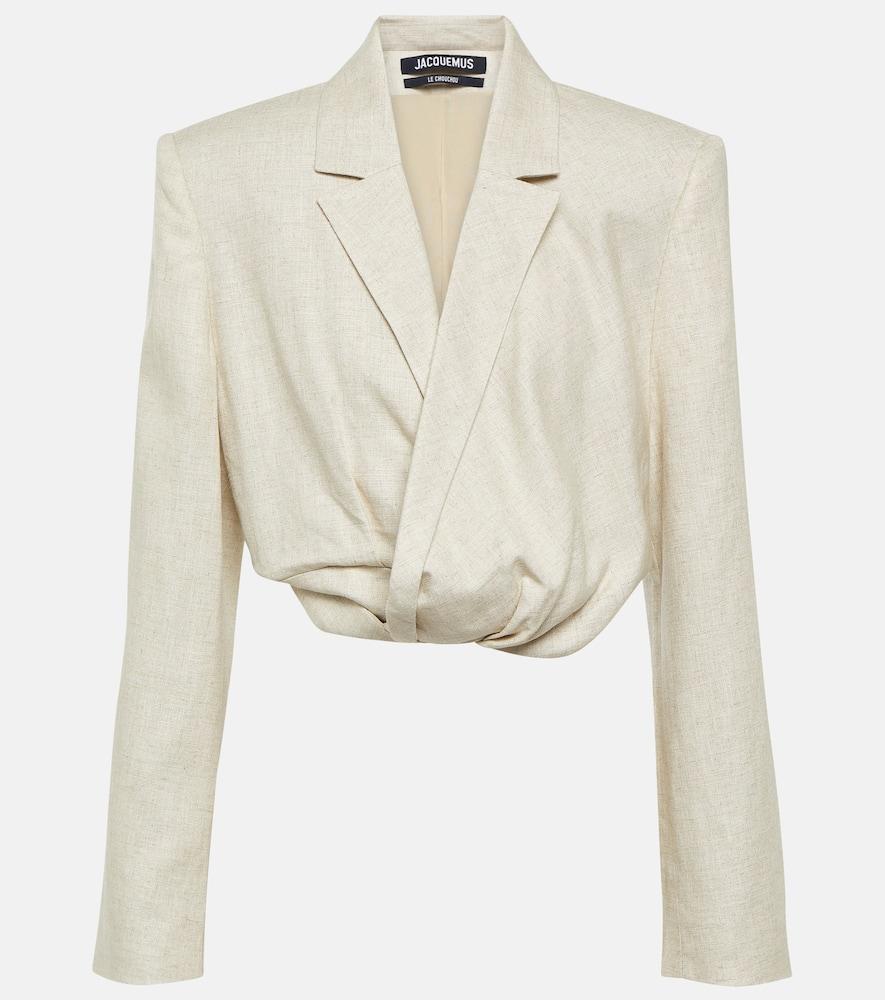 jacquemus la veste bahia courte cropped blazer