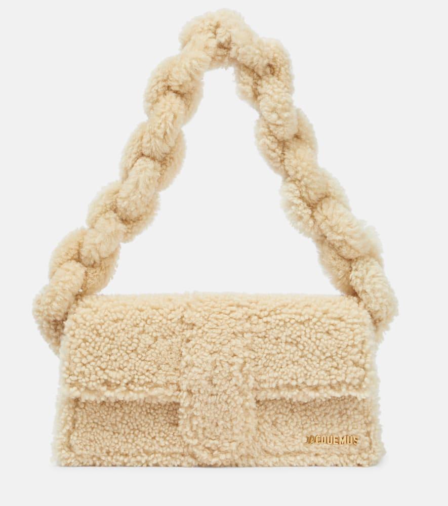 jacquemus le bambidou shearling shoulder bag