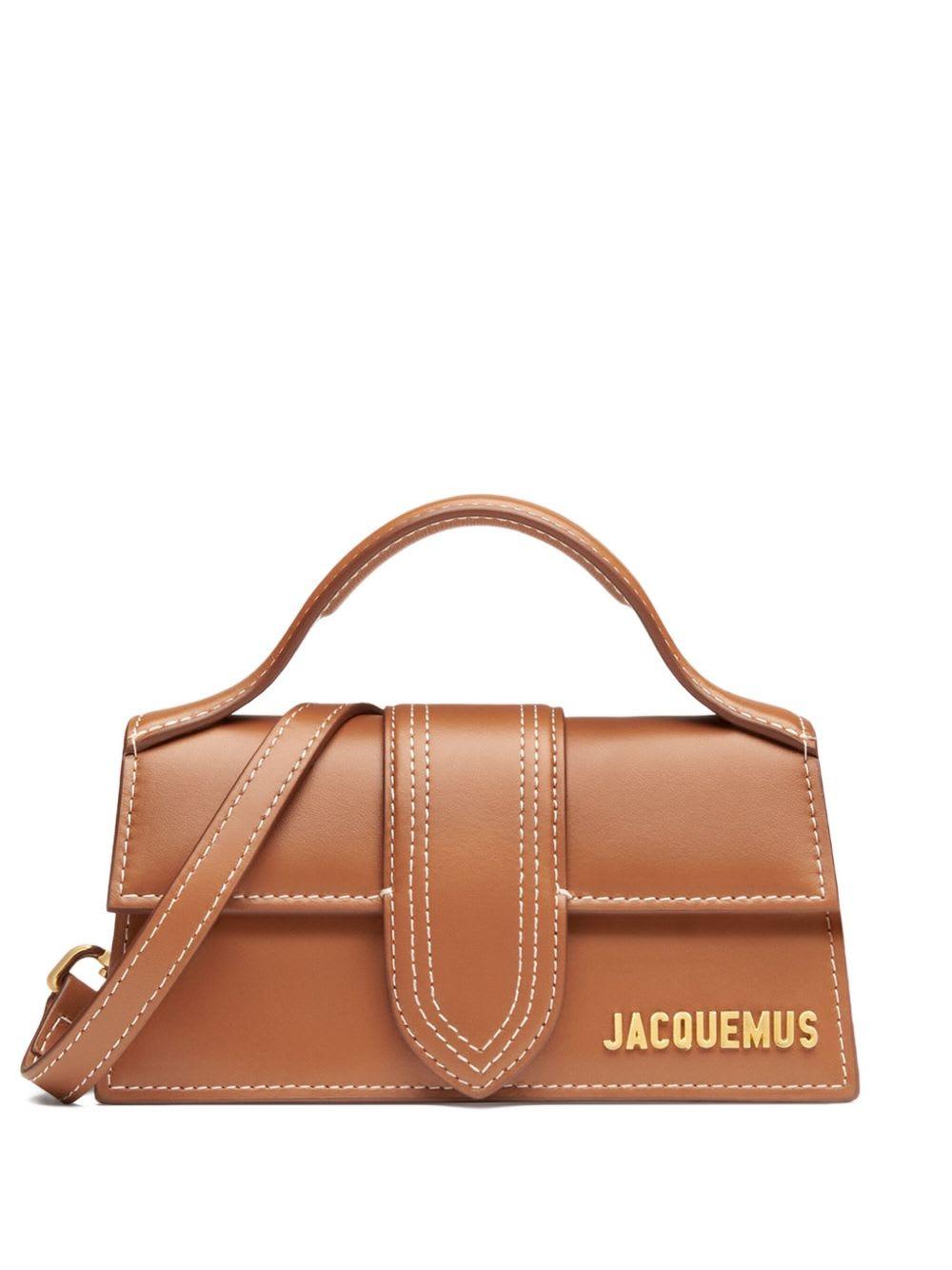 jacquemus le bambino light brown leather bag