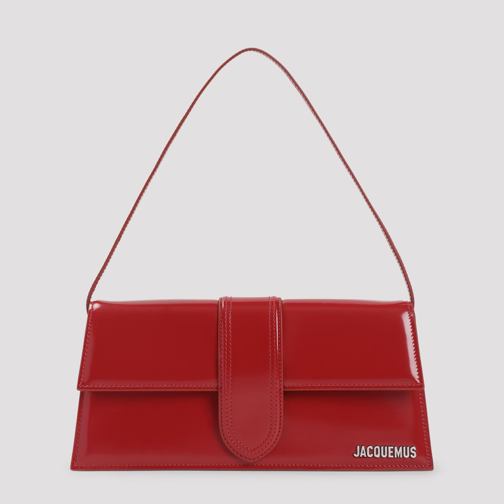 jacquemus le bambino long handbag red calf leather bag - women