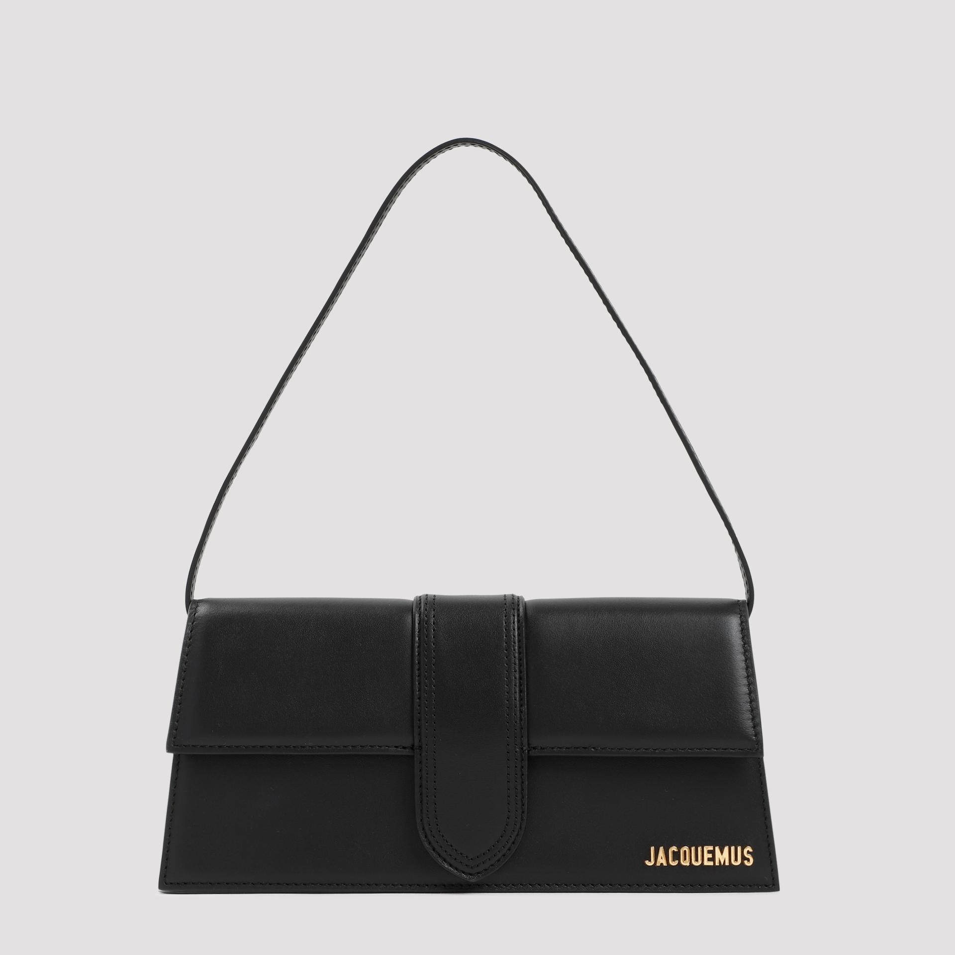 jacquemus le bambino long shoulder bag black calf leather - women